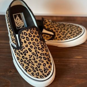 Vans Leopard Slip Ons